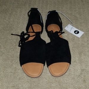 Universal Thread Black Lace Up Sandals